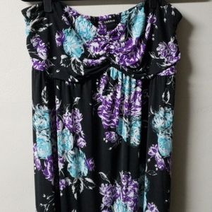 Torrid Size 2 Strapless Floral Maxi Dress